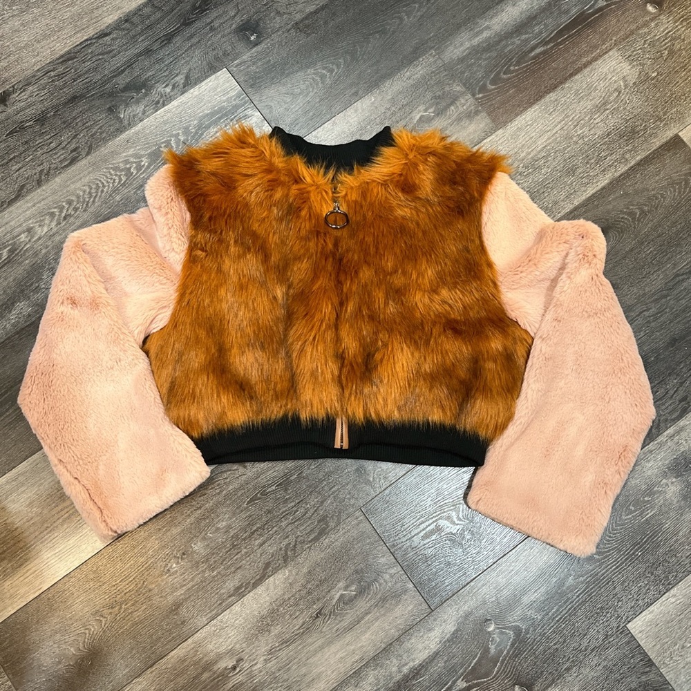 Forever 21 Faux Fur Cropped Jacket